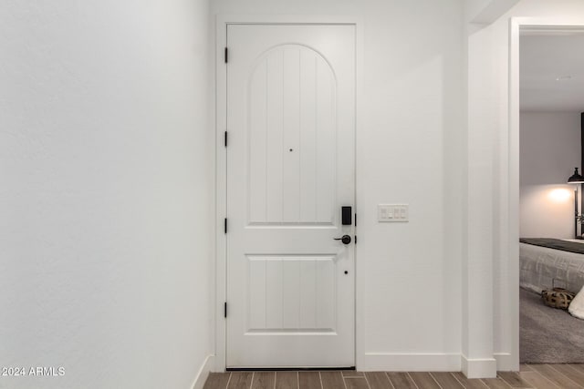 entryway featuring light wood-type flooring