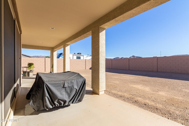 view of patio / terrace with a grill