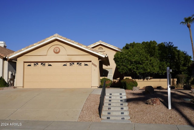 view of front of house featuring a garage