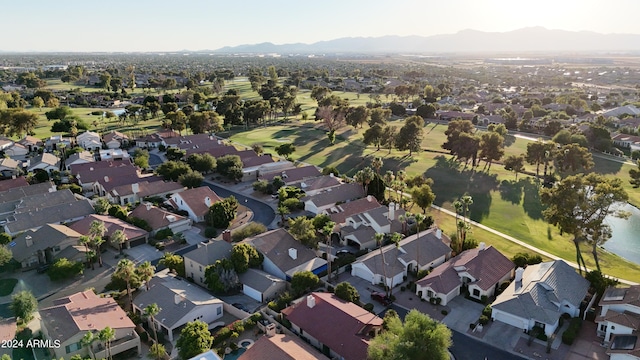 bird's eye view with a mountain view