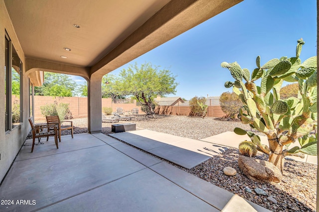 view of patio / terrace with a fenced backyard