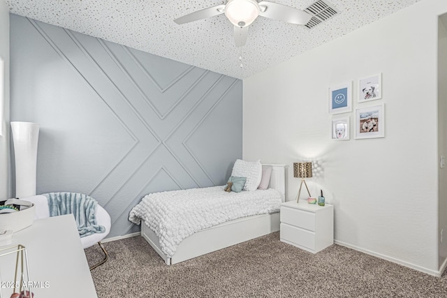 3109 N Black Rock Rd, Buckeye, AZ 85396 - bedroom with carpet floors, baseboards, and a ceiling fan