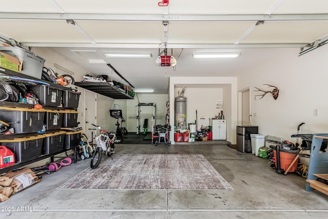 3109 N Black Rock Rd, Buckeye, AZ 85396 - garage featuring a garage door opener and water heater