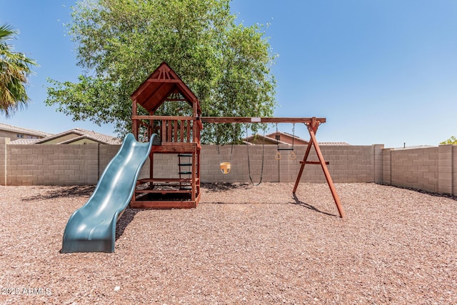 3109 N Black Rock Rd, Buckeye, AZ 85396 - view of jungle gym with a fenced backyard