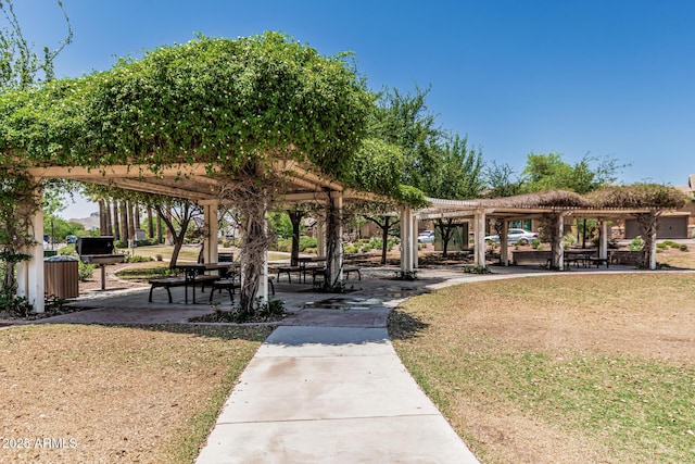 3109 N Black Rock Rd, Buckeye, AZ 85396 - view of property's community featuring a gazebo, a pergola, and a lawn