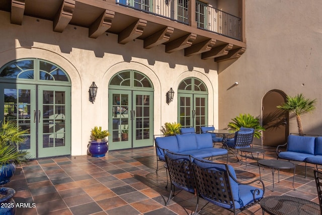 3109 N Black Rock Rd, Buckeye, AZ 85396 - view of patio / terrace with french doors and an outdoor living space