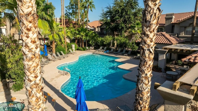 10015 E Mountain View Rd Unit 2012, Scottsdale, AZ 85258 - pool featuring a patio area