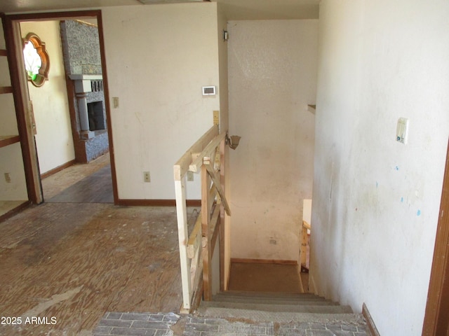 5716 E Desert Vista Trl, Cave Creek, AZ 85331 - stairway with baseboards