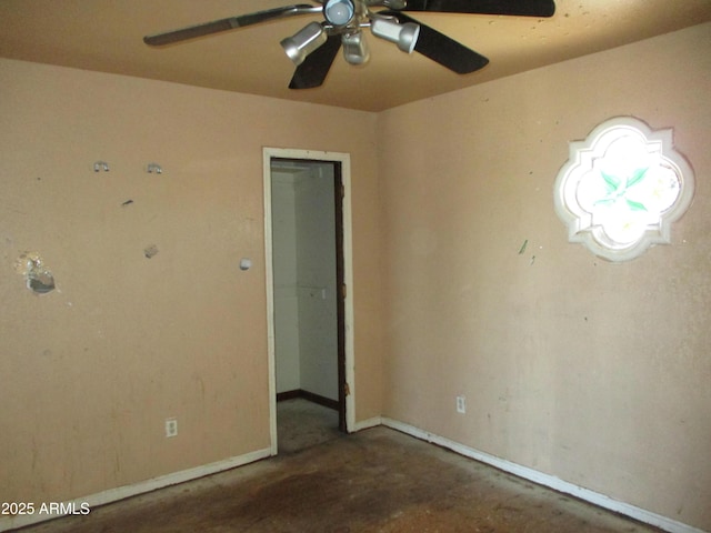 5716 E Desert Vista Trl, Cave Creek, AZ 85331 - spare room with ceiling fan, concrete floors, and baseboards