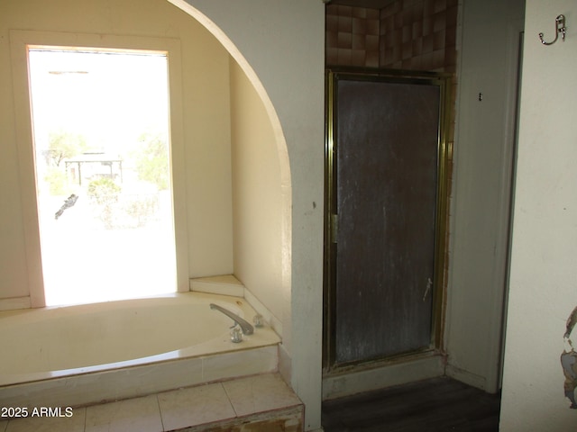 5716 E Desert Vista Trl, Cave Creek, AZ 85331 - bathroom with a shower stall and a garden tub