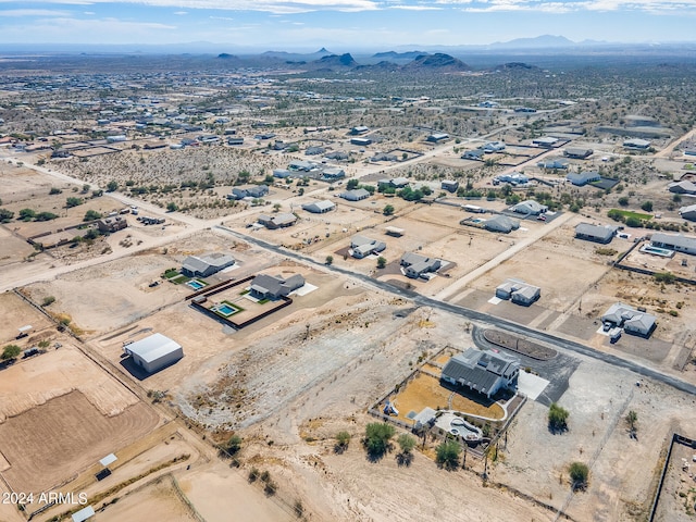 bird's eye view with a mountain view