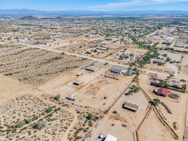 bird's eye view with a mountain view