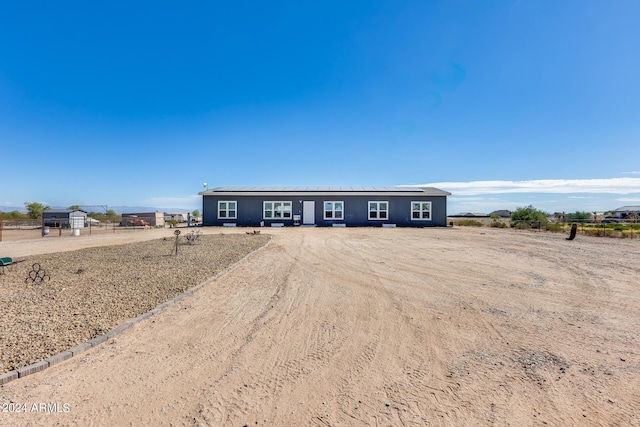 view of single story home