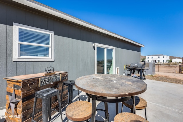 view of patio / terrace featuring a grill