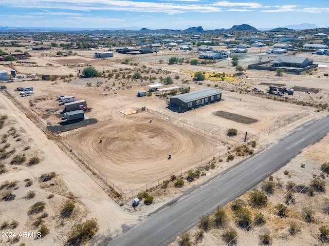 drone / aerial view with a mountain view