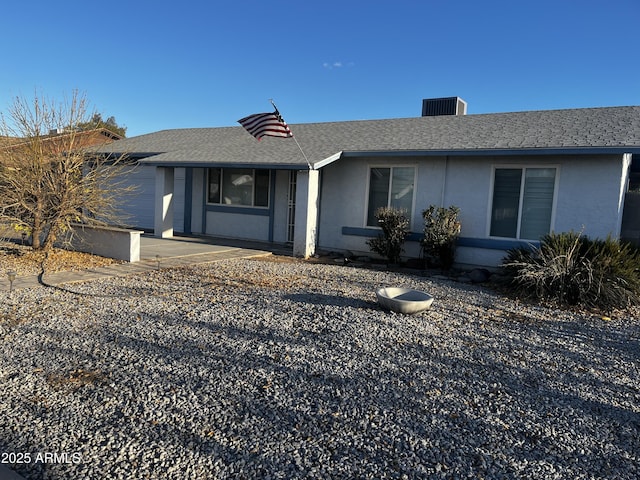 single story home featuring a garage