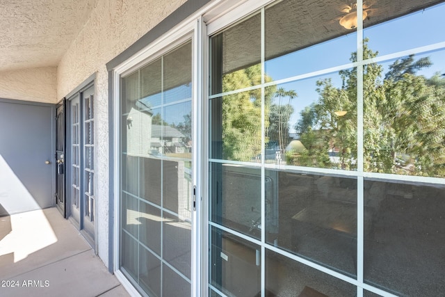 exterior space featuring a balcony