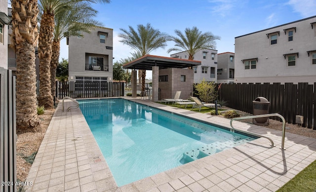 view of pool with a patio area