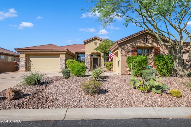 view of front of home featuring a garage