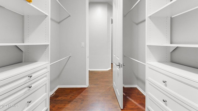 7171 W Quarter Horse Run, Coolidge, AZ 85128 - walk in closet with dark wood-type flooring