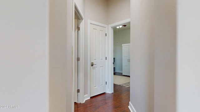 7171 W Quarter Horse Run, Coolidge, AZ 85128 - hall featuring baseboards and dark wood-style flooring