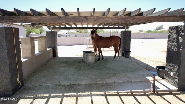 7171 W Quarter Horse Run, Coolidge, AZ 85128 - view of patio with an outbuilding