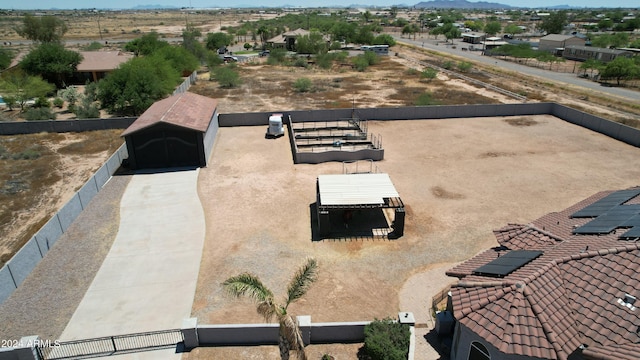 7171 W Quarter Horse Run, Coolidge, AZ 85128 - drone / aerial view with a mountain view