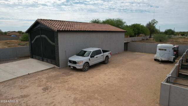 7171 W Quarter Horse Run, Coolidge, AZ 85128 - view of outdoor structure featuring fence