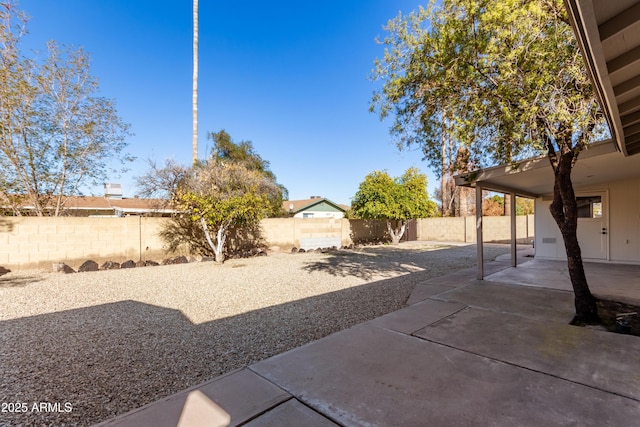 view of yard with a patio