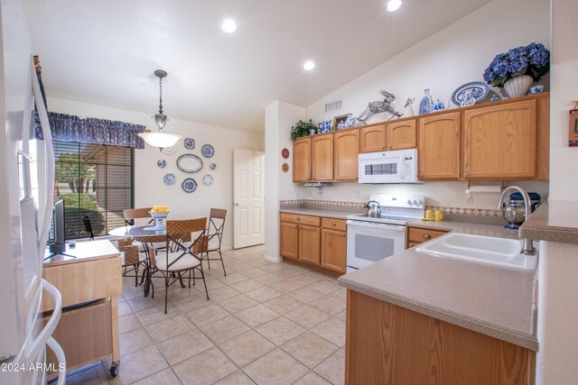 living room with ceiling fan and light tile patterned flooring