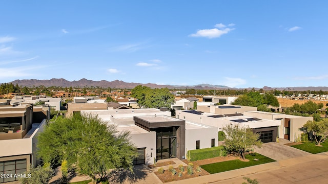 exterior space with a mountain view