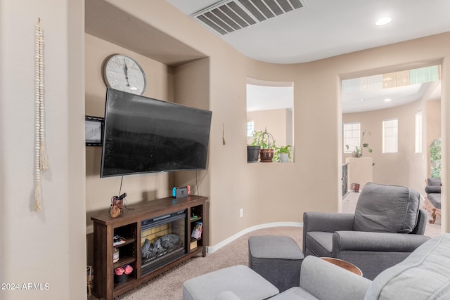 view of carpeted living room