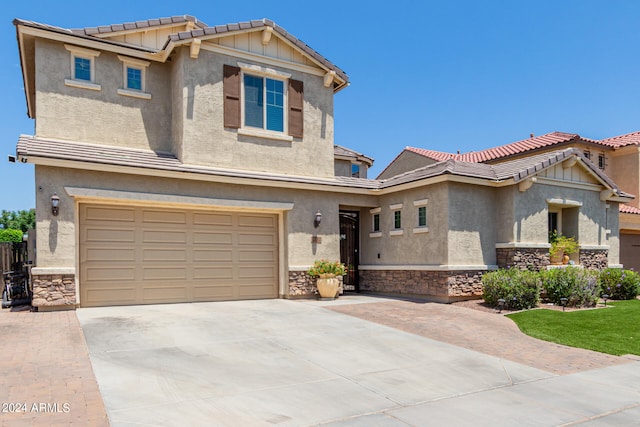 view of front of house featuring a garage