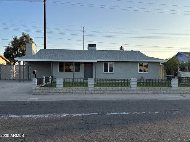 view of ranch-style home