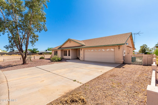 ranch-style house with a garage