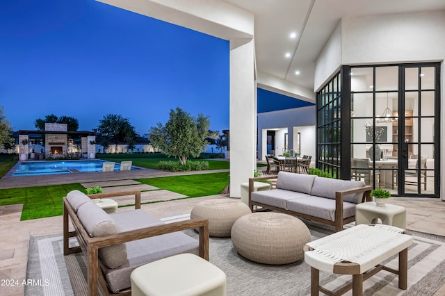 view of patio / terrace featuring outdoor lounge area