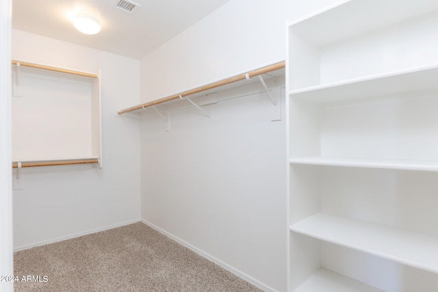 spacious closet with carpet flooring