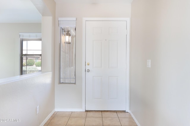 view of tiled entryway