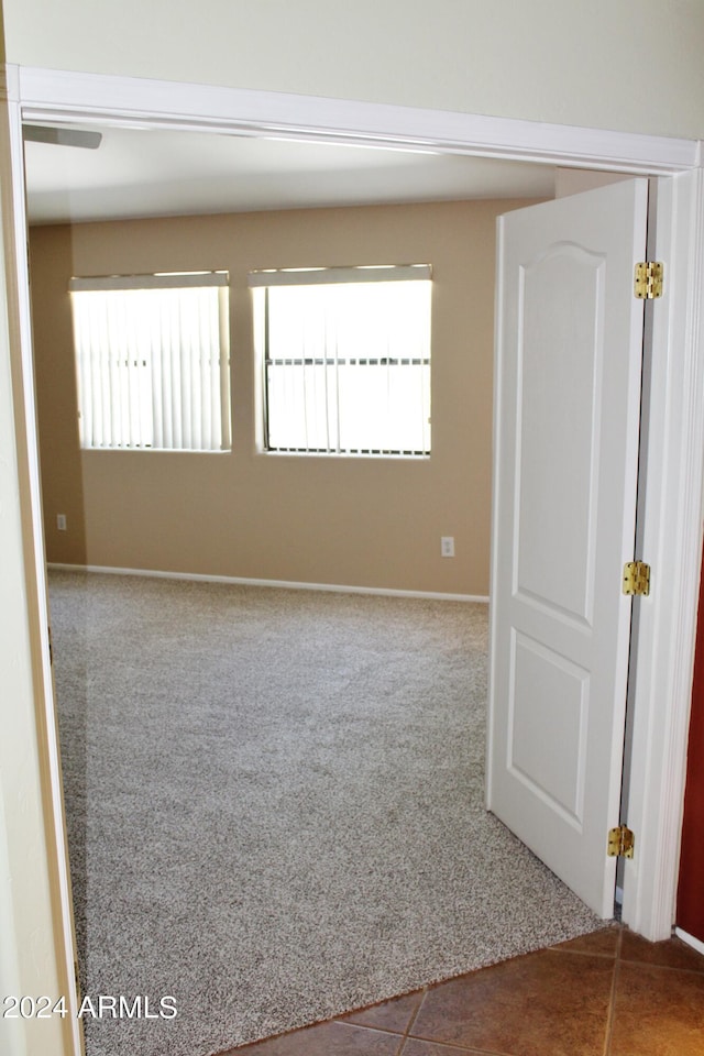 view of carpeted empty room