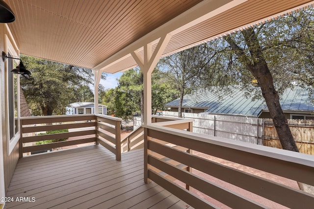 view of wooden deck