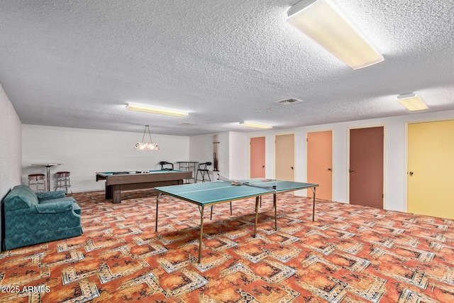 8043 E Laurel St, Mesa, AZ 85207 - rec room with a textured ceiling and billiards