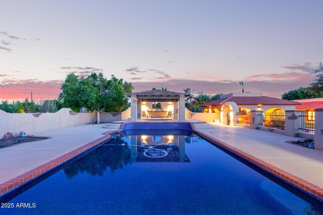 8043 E Laurel St, Mesa, AZ 85207 - view of swimming pool with a fenced backyard and a patio area