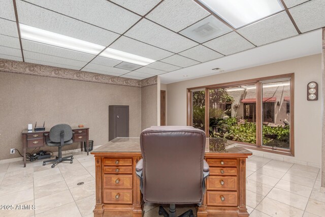8043 E Laurel St, Mesa, AZ 85207 - office area featuring light tile patterned floors and baseboards