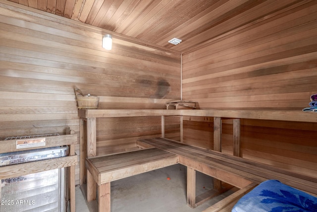 8043 E Laurel St, Mesa, AZ 85207 - sauna / steam room featuring wooden walls and wooden ceiling