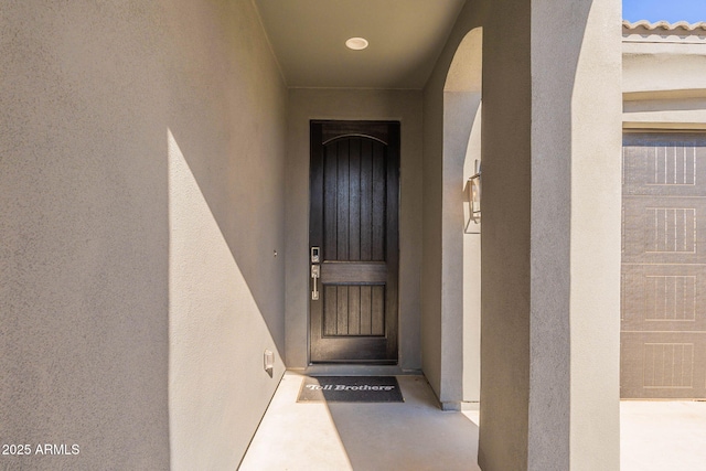 view of doorway to property