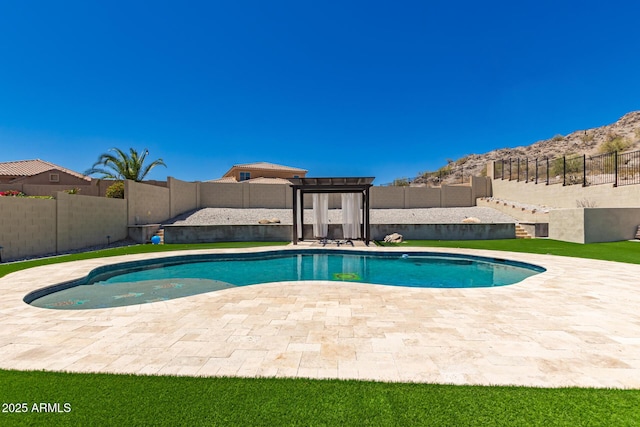 14552 S 182nd Dr, Goodyear, AZ 85338 - view of swimming pool with a patio, a fenced in pool, and a fenced backyard