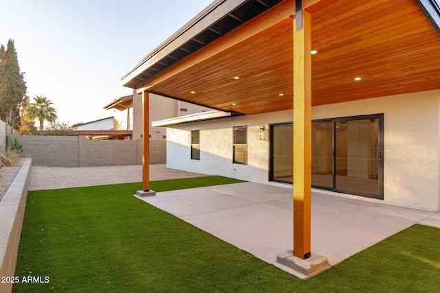 exterior space with a fenced backyard