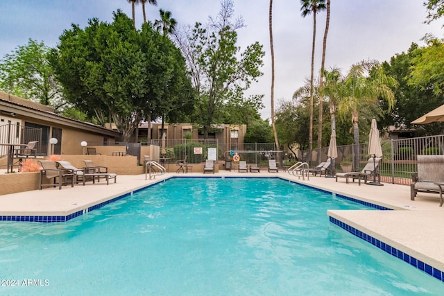 view of pool with a patio