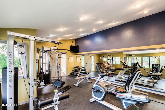 view of exercise room