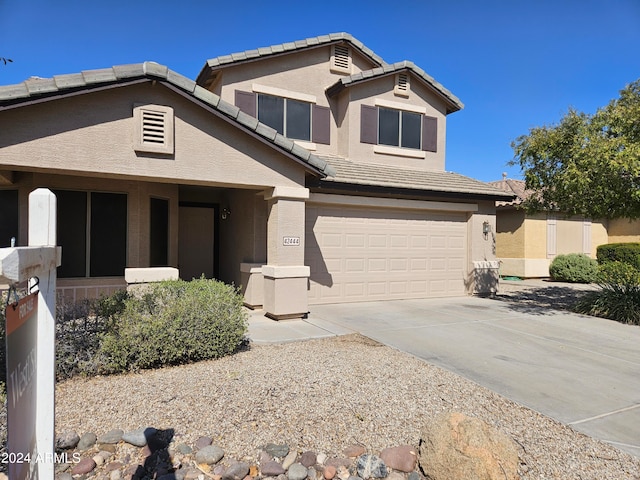 view of front of house featuring a garage